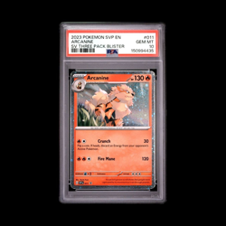 🔥 LOW POP PSA 10 w/ SWIRL 🌀 Pokemon TCG Arcanine 011 SV B.S. Promo Cosmos Holo - Image 1