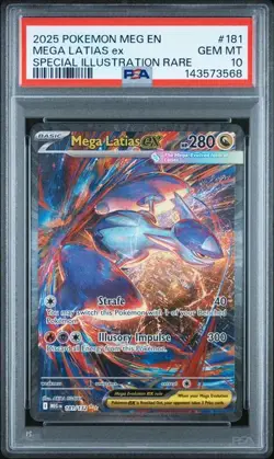 Pokemon Mega Latias ex Mega Evolution Special Illustration Rare #181 PSA 10 - Image 1