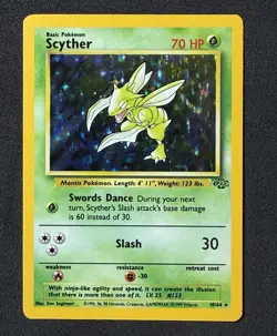 1999 Pokemon Scyther Jungle #10/64 Holo Rare Unlimited - Very Clean Holo NM - Image 1