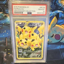 Pokemon Pikachu RC29 Full Art Holo Generations Radiant Coll. PSA 10 2016 XY - Image 1