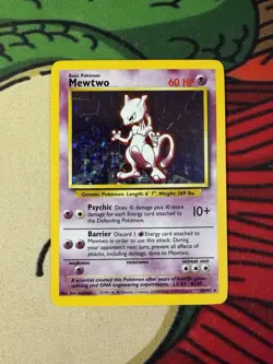 Mewtwo 10/102 Holo Base Set Pokemon MP - Image 1