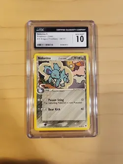 2006 Pokemon EX Dragon Frontiers Nidorina #34/101 CGC 10 gem mint - Image 1