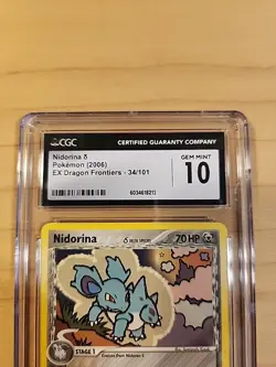 2006 Pokemon EX Dragon Frontiers Nidorina #34/101 CGC 10 gem mint - Image 2