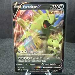 Pokemon TCG Tyranitar V SWSH109 Sword & Shield Black Star Promo NM - Image 1