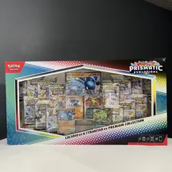 NEW Pokemon TCG Prismatic Evolutions Lucario & Tyranitar Ex Premium Collection - Image 1