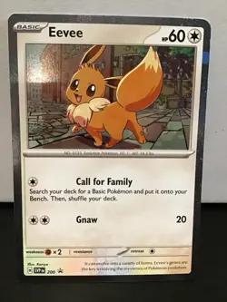 Eevee 200 Pokemon Cosmos Holo Black Star Promo Swirl Bottom Left - Image 1