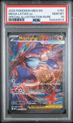 Pokemon Mega Latias ex Mega Evolution Special Illustration Rare #181 PSA 10 - Image 1
