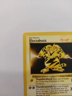 1999 Pokemon Base Set Electabuzz Shadowless 20/102 Rare MP English - Image 2