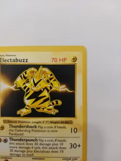 1999 Pokemon Base Set Electabuzz Shadowless 20/102 Rare MP English - Image 3