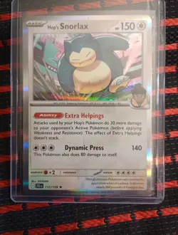 Hop's Snorlax Journey Together Holo Pokemon TCG 117/159 Scarlet Violet Sv09 Rare - Image 1