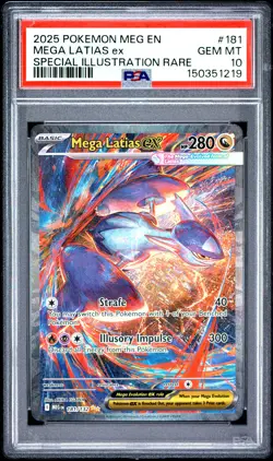 2025 POKEMON MEG EN-MEGA EVOLUTION #181 MEGA LATIAS EX PSA 10 - Image 1