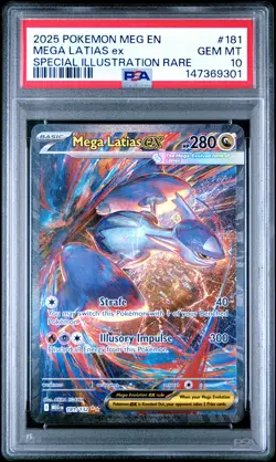 2025 POKEMON MEG EN-MEGA EVOLUTION #181 MEGA LATIAS EX PSA 10 - Image 1