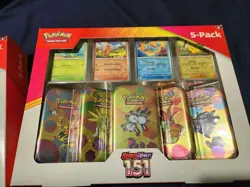 Pokemon Scarlet & Violet - 151 (5-Pack) Mini Tins w/ 4 Promos - Costco Bundle - Image 2