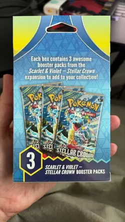 Pokemon Scarlet & Violet Stellar Crown 3 Booster Packs Box New Sealed - Image 2