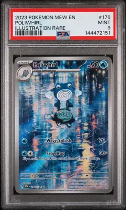 2023 POKEMON MEW EN-151 ILLUSTRATION RARE #176 POLIWHIRL PSA 9 - Image 1