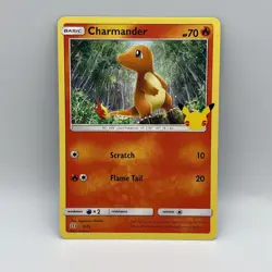 Pokemon Charmander 9/25 Non Holo 25th Anniversary - Image 1