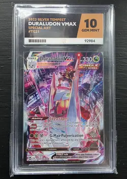 Pokemon TCG Duraludon VMax TG21/TG30 Silver Tempest Special Art ACE 10 - Image 1