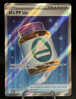 N's PP Up Full Art Ultra Rare 262/217 Pokemon Ascended Heroes English NM - Image 1