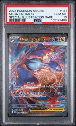 2025 POKEMON MEG EN-MEGA EVOLUTION #181 MEGA LATIAS EX PSA 10 - Image 1