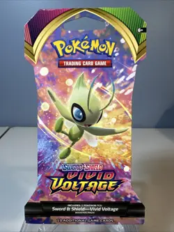 Pokemon Celebi Sleeved Booster Pack 2020 Sword & Shield Vivid Voltage Pokemon 820650807503 - Image 1