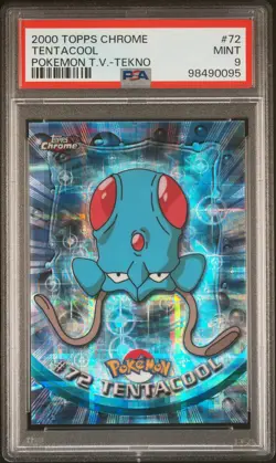 2000 TOPPS CHROME POKEMON T.V. TEKNO #72 TENTACOOL PSA 9 - Image 1