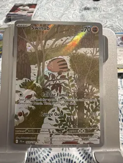 Pokemon TCG Swinub 165/159 Sv09: Journey Together Holo Illustration Rare - Image 1