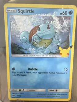 Pokemon TCG Squirtle 17/25 McDonald's 25th Anniversary 2021 Holo Promo HP 60 - Image 1