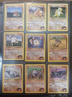 Pokemon TCG Rare Red Letter. Brock's Onix. Graveler. Sandslash. Primeape. - Image 1