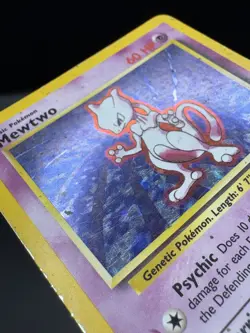 Pokemon TCG Mewtwo Base Set 10/102 Holo Rare WOTC 1999 MP - Image 4