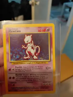 Base Set Mewtwo 10/102 Unlimited Holo Rare WOTC Vintage Pokemon TCG MP - Image 4