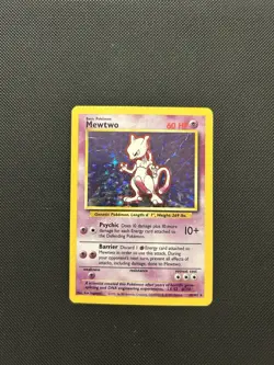 Mewtwo 10/102 | Base Set | Holo Pokemon Card MP - Image 1