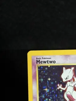 1999 Pokemon Base Set Mewtwo Holo Rare 10/102 MP Moderate Play Vintage WOTC TCG - Image 4