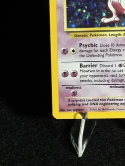 1999 Pokemon Base Set Mewtwo Holo Rare 10/102 MP Moderate Play Vintage WOTC TCG - Image 5