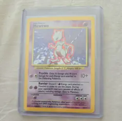 Pokemon Base Set Mewtwo Holo 10/102 Unlimited Vintage WOTC LP/MP - Image 3