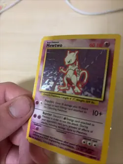 1999 Pokemon Mewtwo 10/102 Holo Rare Base Set WOTC Vintage MP/HP - Image 2