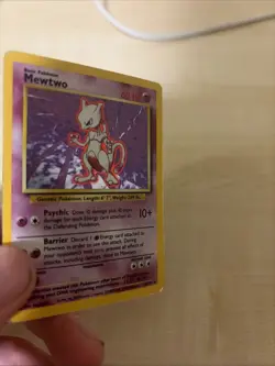 1999 Pokemon Mewtwo 10/102 Holo Rare Base Set WOTC Vintage MP/HP - Image 3