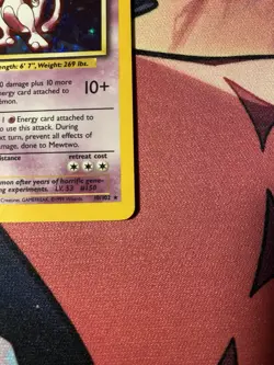 Mewtwo 10/102 Base Set Holo Pokemon TCG MP - Image 2