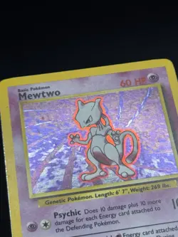 Pokemon TCG Mewtwo Base Set 10/102 Holo 1995, 95, 98 Wizards Base Set MP - Image 4