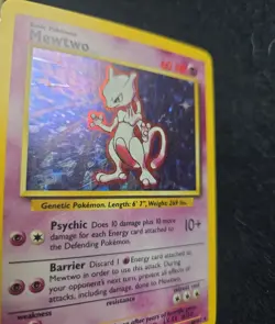 Pokemon Mewtwo 10/102 Base Set Holo Unlimited 1999 WOTC MP Vintage - Image 2