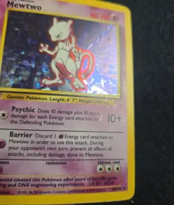 Pokemon Mewtwo 10/102 Base Set Holo Unlimited 1999 WOTC MP Vintage - Image 4