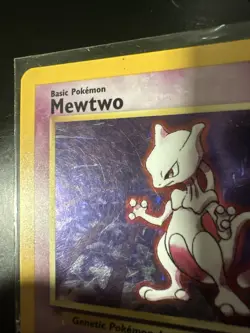 Pokemon TCG Mewtwo Base Set 10/102 Holo MP - Image 2