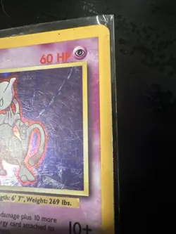 Pokemon TCG Mewtwo Base Set 10/102 Holo MP - Image 3