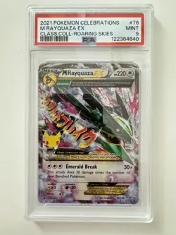 M Rayquaza EX PSA 9 Celebrations: Classic Collection - Roaring Skies #76 Pokemon - Image 1