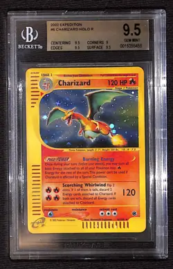 BGS GEM MINT 9.5 Pokemon TCG Charizard 6/165 Expedition Base Set Holo Rare - Image 1