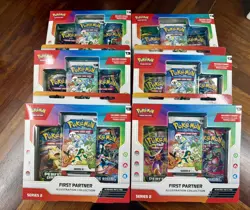 Pokemon: First Partner Illustration Collection Series 2 Box Brand New Sealed x6 - Image 1
