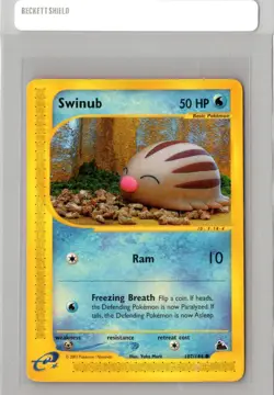 Swinub 107/144 Pokemon TCG Skyridge Non Holo 2003 WOTC e‑Reader NM/VLP - Image 1