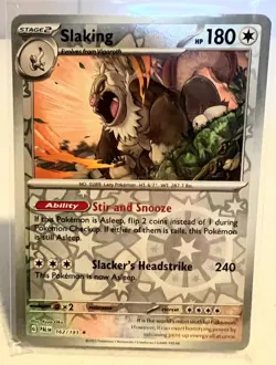 Pokemon - Slaking - 162/193 - Reverse Holo Rare - Paldea Evolved - NM/M - Image 1