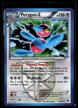 Porygon-Z 74/101 Plasma Blast Rare Holo Pokemon - Image 1