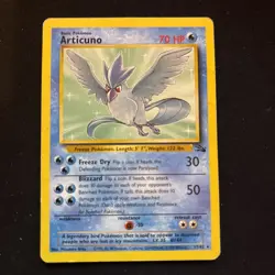 Pokemon TCG Articuno 17/62 Fossil Rare Non-Holo Card WOTC 1999 - Image 1