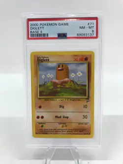 2000 Pokemon game diglett base II PSA 8 - #71/130 - Image 1